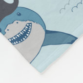 piratenhaai grappig zee wild hand dr fleece deken (Hoek)