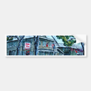 piratenhuis savannah georgia waterverf schilderij bumpersticker