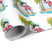 Piratenjongen en schat-eiland cadeaupapier (Rol Hoek)