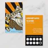 piratenkaart voor tattoo klantenkaartje (Voorkant / Achterkant)