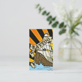 piratenkaart voor tattoo klantenkaartje (Staand voorkant)