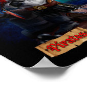 Piratenkat en papegaai poster (Hoek)