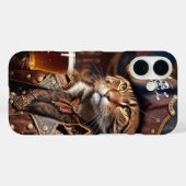 Piratenkat met bier Case-Mate iPhone case (Achterkant (horizontaal))