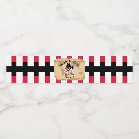 Piratenkoning, Piratenpartij Waterfles Etiket (Enkel label)