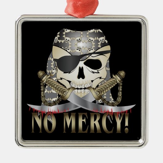 Piratenkop Metalen Ornament (Voorkant)