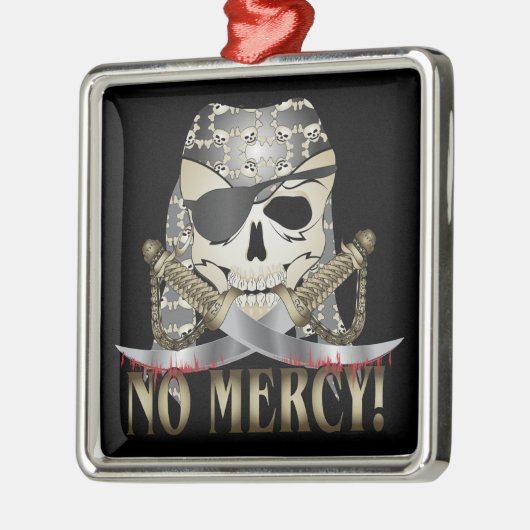 Piratenkop Metalen Ornament (Links)