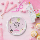 Piratenleven VIER ME Roze Verjaardag Papieren Bordje (Feest)