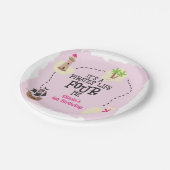 Piratenleven VIER ME Roze Verjaardag Papieren Bordje (Gekanteld)