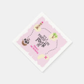 Piratenleven VIER ME Roze Verjaardag Servet (Hoek)