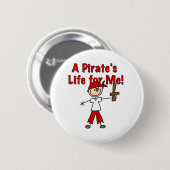 Piratenleven voor mij ronde button 5,7 cm (Voorkant /achterkant)