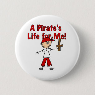 Piratenleven voor mij ronde button 5,7 cm