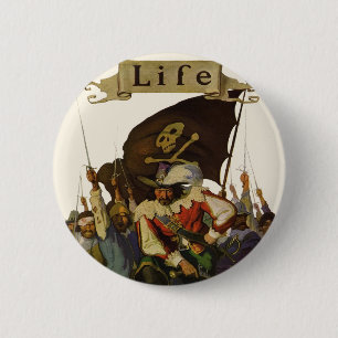  Piratenleven Wyeth Illustratie Ronde Button 5,7 Cm
