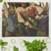  Piratenleven Wyeth Illustratie Theedoek (Gevouwen)