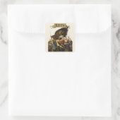  Piratenleven Wyeth Illustratie Vierkante Sticker (Tas)