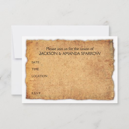 piratenliefde kaart (Achterkant)