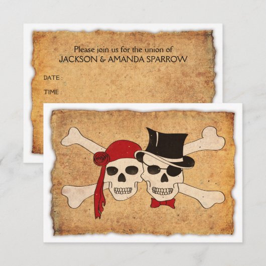 piratenliefde kaart (Voorkant / Achterkant)