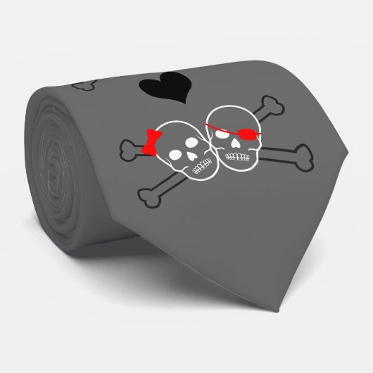 piratenliefde stropdas (Opgerold)