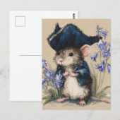 Piratenmuis in de bloemen briefkaart (Voorkant / Achterkant)