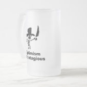 Piratenoptimisme is besmettelijk matglas bierpul (Voorkant links)