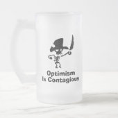 Piratenoptimisme is besmettelijk matglas bierpul (Links)