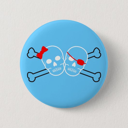 piratenpaar ronde button 5,7 cm (Voorkant)