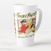 piratenpapegaai-quote latte mok (Rechterhoek)