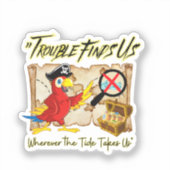 piratenpapegaai-quote sticker (Voorkant)