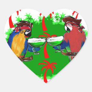 PIRATENPAPEGAAIEN HART STICKER