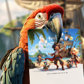 Piratenparadijs Eiland Verjaardag Bedankkaart