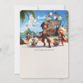 Piratenparadijs Eiland Verjaardag Bedankkaart (Voorkant)