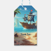 Piratenparadijs Eiland Verjaardag Cadeaulabel (Voorkant)