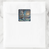 piratenparadijs vierkante sticker (Tas)