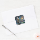 piratenparadijs vierkante sticker (Envelop)