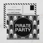 piratenpartij centrumpartij uitnodiging briefkaart (Voorkant / Achterkant)