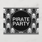 piratenpartij centrumpartij uitnodiging briefkaart (Voorkant)