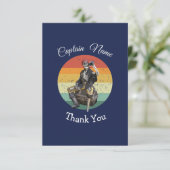 Piratenpartij dank u verjaardag. bedankkaart (Staand voorkant)