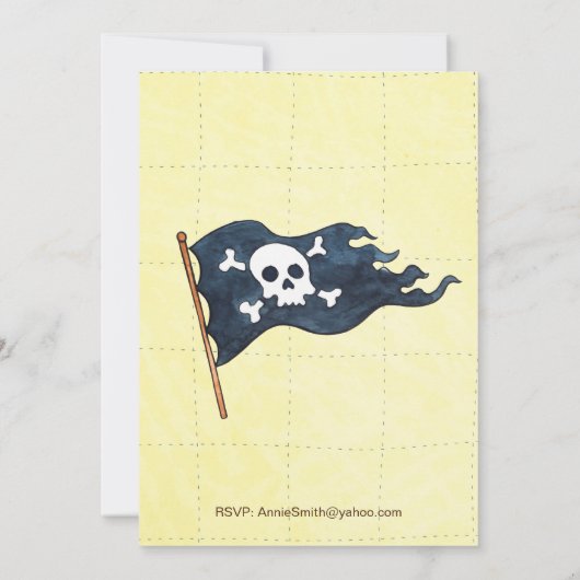 Piratenpartij gepersonaliseerd kaart (Achterkant)
