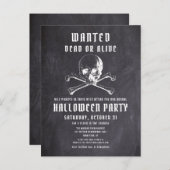 piratenpartij in Botten en schedel Uitnodiging Briefkaart (Voorkant / Achterkant)