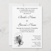 piratenpartij in Galleon Wedding Kaart (Achterkant)