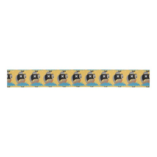 Piratenpartij * kies achtergrondkleur grosgrain lint (Voorkant)