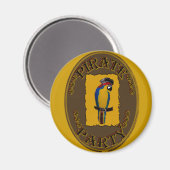 PIRATENPARTIJ MAGNEET (Voorkant / Achterkant)