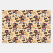 Piratenpartij met Beren, strepen en schatten Inpakpapier Vel (Voorkant)