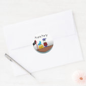 Piratenpartij Ronde Sticker (Envelop)