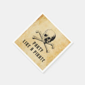  Piratenpartij Schedel & Botten Halloween Servet (Hoek)