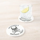 Piratenpartij Schedel Zandsteen Onderzetter (Zijkant)