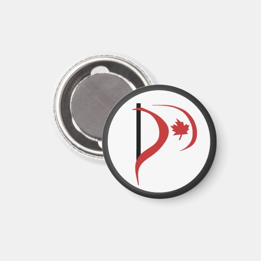 Piratenpartij van Canada magneet (Voorkant / Achterkant)