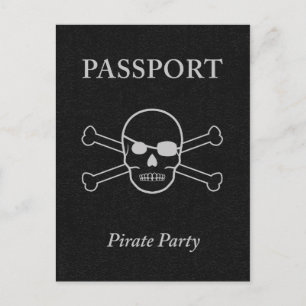 piratenpaspoort uitnodiging briefkaart