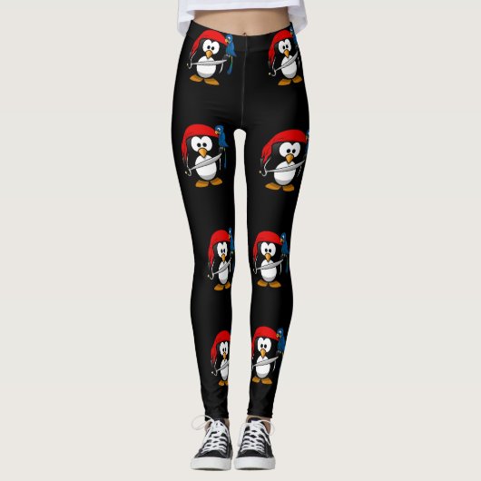 Piratenpinguïn en een papegaai leggings (Voorkant)