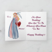 Piratenprinses of  Kat? Verjaardag Kaart (Binnen)