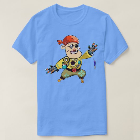 piratenrobot t-shirt (Design voorkant)